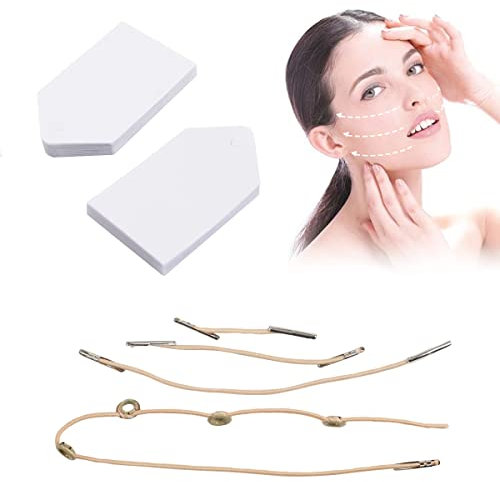 40 Piece Instant Invisible Face Sticker, Refill Tapes, Neck and Eye Lift Band, V-Form Facelifting Klebeband Unsichtbare Dünne Gesichtsaufkleber, Make-up Facelifting Werkzeuge Für Gesicht. (B)