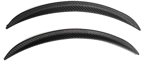 Rad Kotflügelverbreiterungen,Asudaro 2S Autoreifen Kotflügelverbreiterungen Antikollisionsstreifen Kohlefaser Muster Rad Augenbrauen Aufkleber Auto Kotflügel Aufkleber Schutz 25CM/33CM,Schwarz 33cm