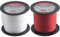 Connex COX781550 -Cordón Trenzado de propileno, 100 m x diámetro 2 mm + Cordel guía de albañil (1,7 mm, 100 m, Peso soportado 60 kg máx.), Color Rojo