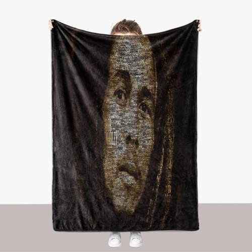 PSTX Bob Marley Decke 150x200cm kuscheldecke flauschig 3D gedruckte Decke Flanell fleecedecke sofadecke Geschenkdecke (3,180x200cm)