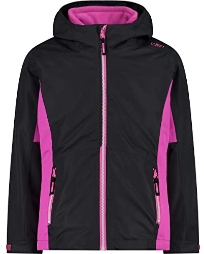 CMP - Kid G Jacket Fix Hood Detachble Inn.Jacket, Girl, Titanio, 164