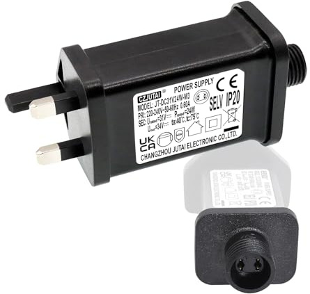 String Lights Indoor-Outdoor Power Adapter for CZJUTAI JT-DC31V24W -M1 IP20 29V 30V 31V 24W / 15W / 12W / 9W / 7.2W / 6W IP20 Christmas Lighting (Fully Compatible also to 32V and 29V Lights)[U5S4]