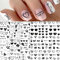 Nagelsticker Selbstklebend, Valentinstag Nagel Aufkleber Schwarzen Herzens Nail Art Sticker 3D Schwarz Nagelaufkleber DIY Maniküre Dekoration(4Blatt)