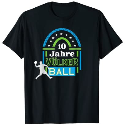 Herren Völkerball Spieler Jubiläum 10 Jahre Völkerballspieler T-Shirt