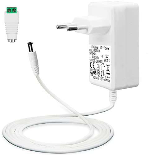 Lacasa 12V 3A Netzteil für LED Streifen, 36W Transformator/Trafo AC 200-240V zu DC 12V Treiberkonverter Adapter mit 5ft/1,5m Kabel Stromversorgung, 5,5 x 2,1mm Buchse, EU Stecker, GS TÜV CE Zulassung