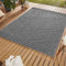 SIMPEX Outdoor Teppich Boho Design, Grau, 80 x 150 cm, Skandinavischer Stil, für Küche, Balkon, Terrasse, Garten, Picknick