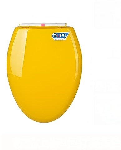 Abattant WC Couvercle WC en Polypropylène Soft Close, Lunette WC avec Frein De Chute pour Couvette en O Siège De Toilette Antibactérien Charnières Zinguées, Montage par-Haut,Jaune