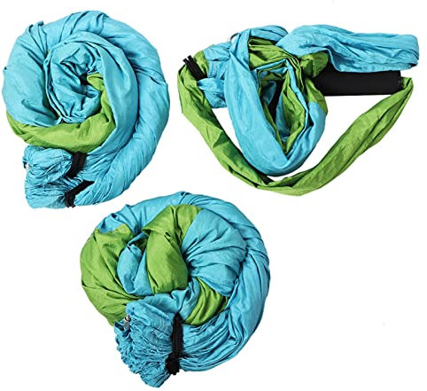 QANYEGN Aerial Yoga Hängematte, Sling Inversion Tool, Premium Nylon Aerial Stoff Yoga Gurt Zubehör Für Gym Home Fitness(Himmelblau und Fruchtgrün)