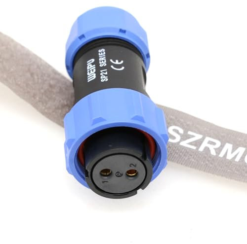 SZRMCC SP21 Connettore di Alimentazione 2 Pin Maschio 12V 30A Circolare Aviazione Connettore Spina IP68 Impermeabile Industriale per BLUETTI AC200MAX Centrale Solare