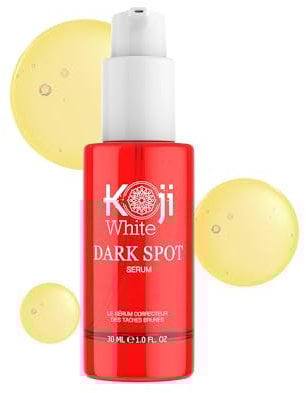 Koji White Dark Spot Brightening Serum For Face with Kojic Acid, Niacinamide, 8X Hyaluronic Acid from Korean for Face Moisturizer, Hydrating, Nourishing - Uneven Skin Tone, Vegan 1 Fl.Oz