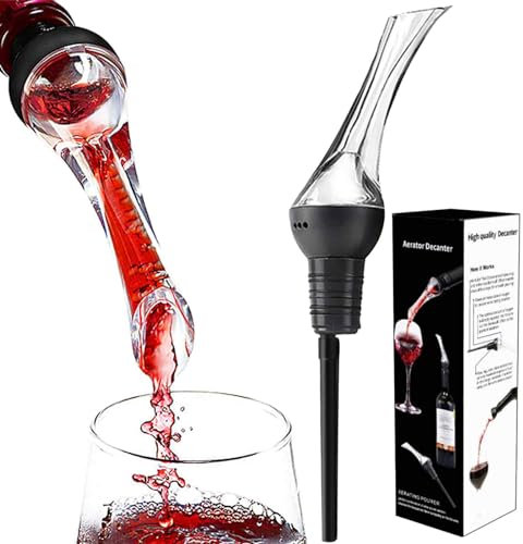Dekantierausgießer mit Belüfter, Tropffreier Wein Dekanter Flaschenausgießer für intensiven Rotweingenuss, Rotwein Dekantierer Decanter Flaschen Ausgießer Weinbelüfter Aufsatz, für Weinliebhaber