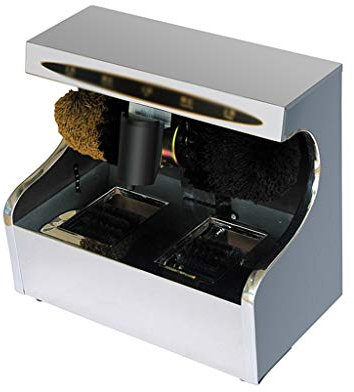 HSOYGE Lucidascarpe Elettrico, Macchina a induzione Automatica per lucidatrice, lucidascarpe, Macchina per la Pesca Portatile, lucidatrice per Scarpe, Kit lucidascarpe Portatile in Pelle (Argento)