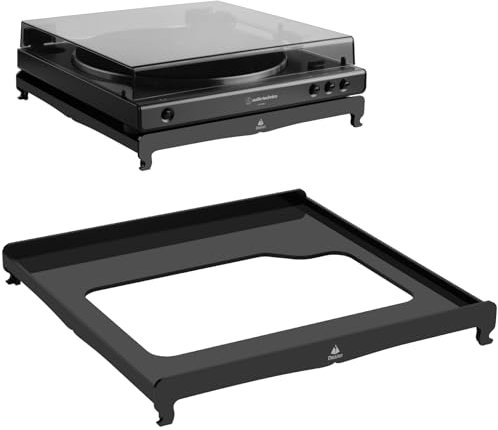 TXEsign Desktop Stand Compatible with Audio-Technica AT-LP60X and AT-LP60XBT Turntable, Acrylic Tabletop Holder Turntable Stand Display Shelf Desktop Anti-Slip Base Mount