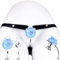 SeLgurFos Edelstahl Keuschheitskäfig Herren mit Anti-Fall Belt und Urinal Dekorativer Inverted Cock Cage Sissy Clip BDSM Fetisch Bondage Sexspielzeug für Männer (Blue Butterfly+Black Belt)