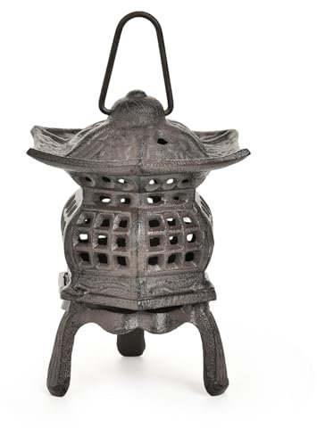 Sungmor Cast Iron Candle Holder, Decorative Garden Hanging Lantern, Vintage Tabletop Tealight Candle Holder, Home Porch Patio Decor, Candle Stand for Votive Candle, Flameless Candle