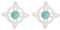 LIKGREAT Hexe Knoten Ohrringe für Frauen Vesica Piscis Magie Drop Dangle Ohrringe Edelstahl Keltische Glück Grüner Stein Schmuck (Ohrstecker Silber Ton)