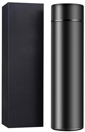 HAHYHL Auto Thermobecher für Vw Polo,Edelstahl Isolierbecher Travel Mug Vakuum Auslaufsicher mit Isolierung für Heiß- und Kaltgetränke Auto Zubehör 500ml,Black