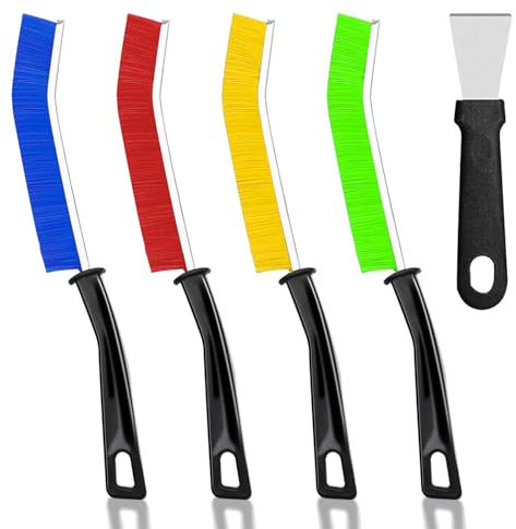 Surfela 5 Stück Reinigungsbürste Hartborsten, Bürste Reinigung Hochwertige Multifunktions Spalt Fugenbürste für Küche, Badezimmer, Fensterleisten und Fliesenzwischenräume