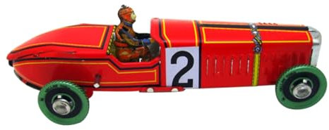 HOLIDYOYO Retro Modellauto Rennwagen aus Eisen in Rot, Nummer 2