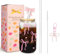 Mason Life Glass Cups with Lids and Straws, Pink Bow Iced Coffee Cup,Decorative Bow Design, Versatile Drinking,18oz Cute Glass Tumbler with a Keychain Gifts for Women Girls Friends