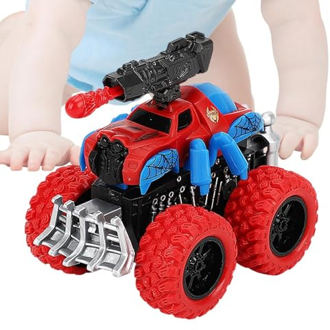 brooksnaji Inertia Toy Car, ziehen Sie das Spielzeug aus dem Auto, Racing Tire Back Trucks Fahrzeug | Tragbares Spielzeugauto für Familie, Mädchen,