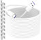 pluX USB C Cable 10M,Extra Long Power Extension Cable Compatible with Mi Camera 2K Security Camera,Ring Pan-Tilt,for CCTV,YESKMO,eufy,USB to USBC Charging Cord for Security Cameras,White