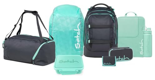 Satch Pack Kollektor Edition Schulrucksack Set 8tlg. inkl. Brotdose und Trinkflasche (Mint Phantom)