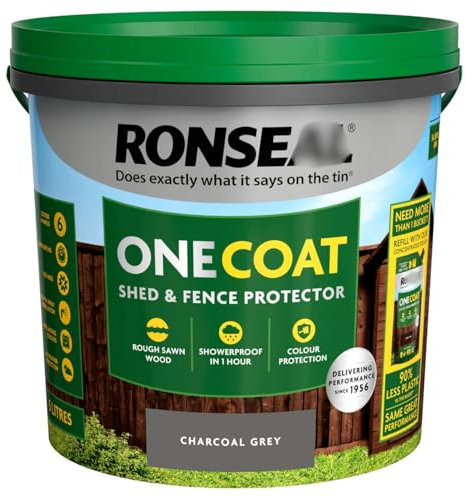 One Coat Shed & Fence Protector 5L - Medium Oak - Stops Rot & Decay - Dries in 1-2 Hours - Long Lasting Colour 2