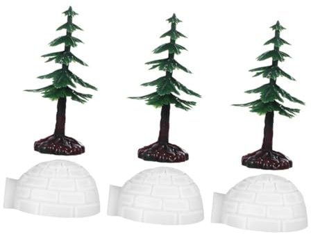 MUCKLILY 6 Piezas Modelo De Construcción De Nieve Mini Manualidades De Árboles De Navidad Artesanía del Árbol De Navidad Modelo De Árboles De Navidad Árbol De Navidad Modelo El Plastico