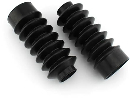 RVIFY Forcella Anteriore in Gomm Adatto per Harley Davidson Sportster XL FXD 39mm Copri Forcella Anteriore per Motocicletta Ghette Gators Stivali Lunghi in Gomma per Moto