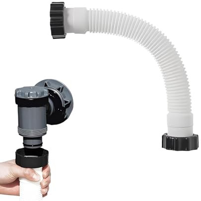 Pool Pump Hose, Replacement Tubing, 56.98x9801 inches Quick Connection Flexible Leakproof Pipe, Water Flow Parts for Cleaning Vacuuming Backwash Hot Tub, Pool Filter Systems