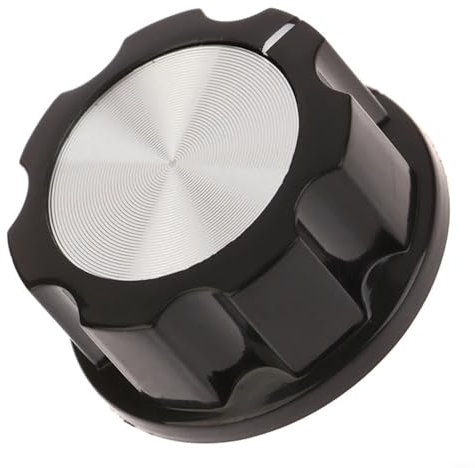 Tidevib 2 Pack Common Control Knob Timer Switch Replacement Parts For Air Fryer Oven Kitchen Appliances Accessories Plastic Dial With 6mm Shaft Hole 35mm Diameter Black