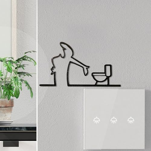 Lustige Badezimmer Schilder | Badezimmer Deko Witziges Toilettenschild - Abstrakte Eisen Wanddekoration Für Restaurant Schlafzimmer Studentenzimmer Laden Wohnung Hotelküche