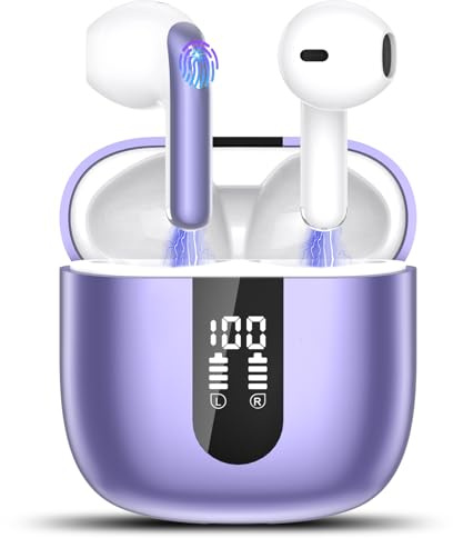 Bluetooth Kopfhörer, In Ear Kopfhörer Kabellos Bluetooth 5.4 Kabellose Kopfhörer mit 4 Mic, 2025 Kabellose Kopfhörer 50 Std ENC Noise Cancelling Earbuds Tiefer Bass, IP7 Wasserdicht Ohrhörer, USB-C