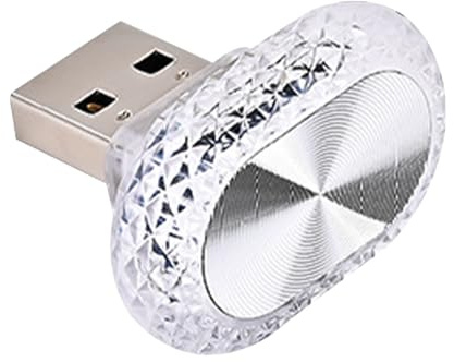 Luci LED wireless per auto | USB LED luce ovale per interni auto – luce notturna senza fili, illuminazione ambientale per tetto di casa, interni, ambiente