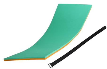 Amagogo Tapis flottant pour piscine, couverture aquatique en mousse haute densité, matelas de détente pour jeux et fêtes au lac ou en extérieur, Vert Orange