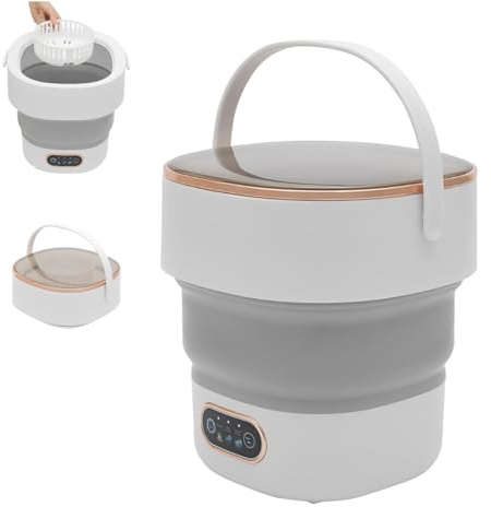 Mini lavadora de 13 l, portátil con cesta de secado extraíble, fácil de transportar, 3 modos de limpieza profunda, lavadora de viaje para camping y viajes, soldadura de cenizas