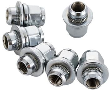 Tornillos de Rueda Tuercas Rueda M12x1,5 /,25 Hexagonal 21mm Negro O Plateado 37mm(10pcs sliver,M12x1.5)