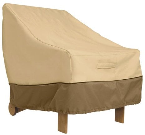 CLASSIC ACCESSORIES Veranda Gartenstuhl Schutzhülle, Abdeckung Gartenmöbel, Reißfestes Material mit Belüftungsöffnungen, Schutz vor Allen Wetterbedingungen, Cover Erdfarben (85 x 80 x 91 cm)