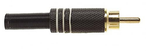 Stagg 0200-M-BK-WHH RCA Nickel plattierter Stecker schwarz