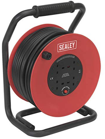 Sealey Cr25025 Cable Reel 50Mtr 4 X 230V 2.5Mm