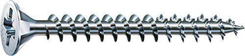 SPAX Universalschraube, 5,0 x 55 mm, 500 Stück, Kreuzschlitz Z2, Senkkopf, Vollgewinde, 4CUT, WIROX A3J, 1081010500555
