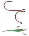 Iron Claw Drop Shot Baitpusher Hook rot Gr. 2 - Ungebundene Angelhaken