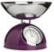 Premier Housewares 807277 Retro Kitchen Scales with Bowl Stainless Steel Food Cooking Scales 5kg Food Scales Weighing Kitchen Scale Bowl Purple 21x24 x24