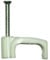 Merriway BH02262 Twin and Earth Flat Cable Clip, White 1.5 mm, 9 mm Width for Ethernet Internet Leads, Pack of 100 Piece