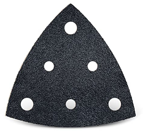 MENZER Black Schleifblätter 82 mm, 6-Loch (25 Stk.) K24 | f. Deltaschleifer, Siliciumcarbid, Klettbefestigung
