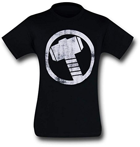 thor hammer Symbol T-Shirt- Small Black