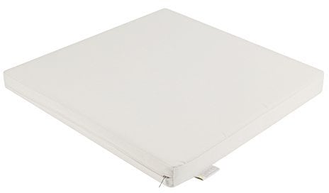 7even in & Outdoor Lounge Kissen 50cm Creme/Wasserfestes Kissen 50 x 50 x 5 cm, Sitzkissen, Bodenkissen