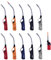 10x Stabfeuerzeug Sturmfeuerzeug Gas Feuerzeug flexibel biegsam 29,5 cm lang nachfüllbar (10 Stück (je Farbe 2 stück) +1x (Konsumany® Stab- Stumfeuerzeug 12,5 cm Lang))