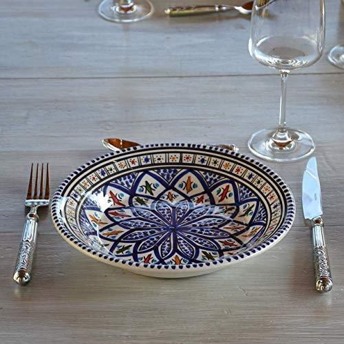 Lot de 6 assiettes creuses Bakir bleu - D 24 cm